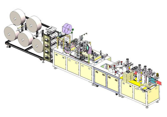 100-150PCS/Min FFP2 che rende a macchinario N95 5 strati con efficienza di cottonFiltration dell'aria calda