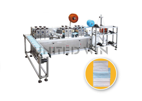 La linea di produzione eliminabile ad alta velocità della macchina della maschera può essere collegata all'impacchettatrice